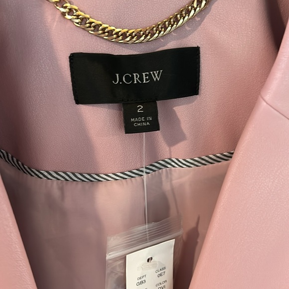 J.crew limited edition lavender faux leather blazer size 2 nwt - Picture 2 of 4